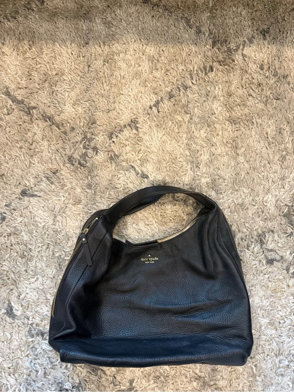 Kate Spade Slouchy Black Leather Hobo Bag